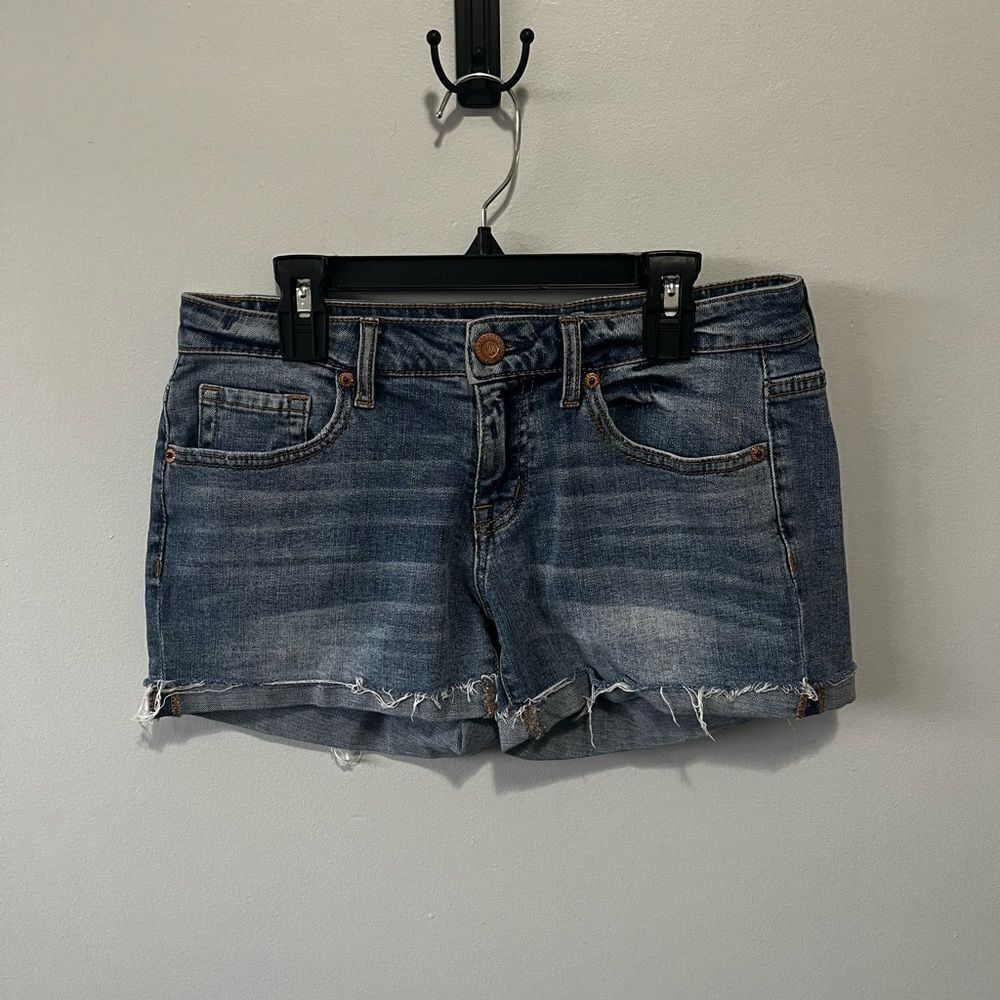 Aeropostale Midi Cut Off Jean Denim Shorts 4